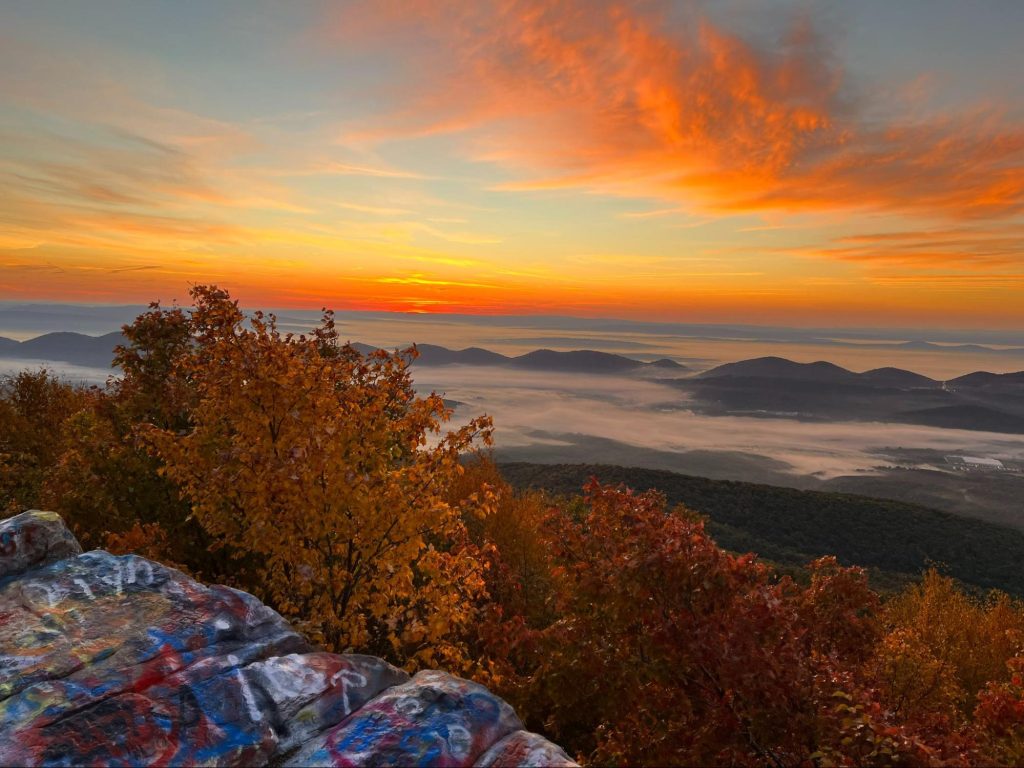 The fall foliage made for some particularly stunning views from Dan’s Rock recently. © Carl Engstrom